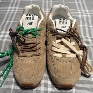 Miu Miu x new balance inspired low profile sneaker